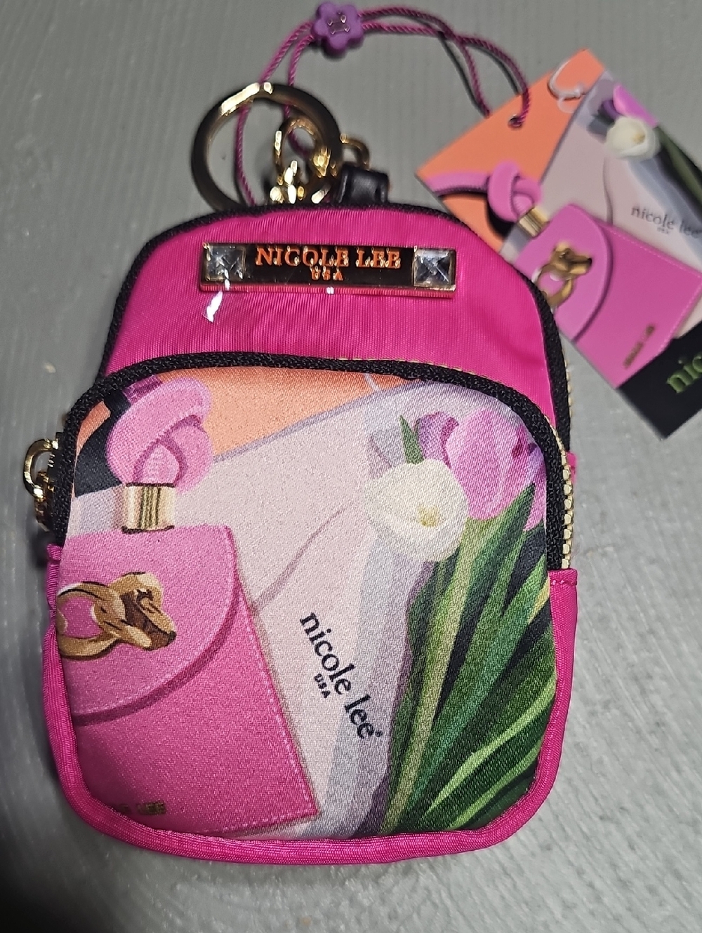 Nicole Lee Mini Bag Mini Backpack Keychain NWT Bag Charm Coin Bag Purse